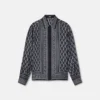 Tryckt slim fit-skjorta i silkes twill