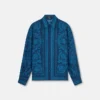 Tryckt slim fit-skjorta i silkes twill