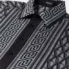 Tryckt slim fit-skjorta i silkes twill