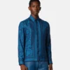 Tryckt slim fit-skjorta i silkes twill