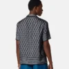 Tryckt slim fit-skjorta i silkes twill