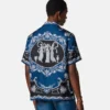 Tryckt slim fit-skjorta i silkes twill
