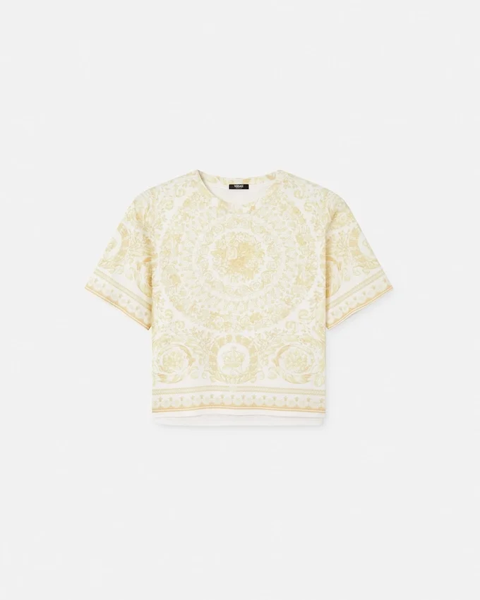 Tryckt T-shirt i bomullsjersey Tryckt T-shirt i bomullsjersey