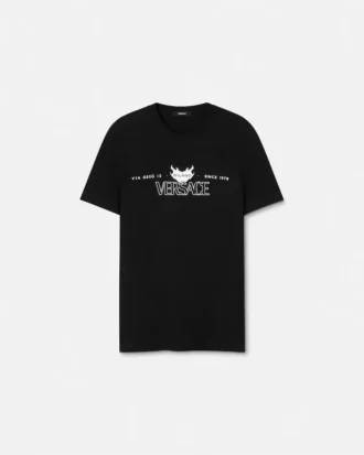 Tryckt T-shirt i bomullsjersey