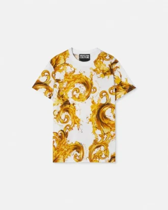 Tryckt T-shirt i bomullsjersey