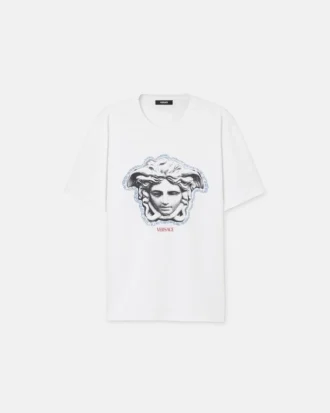 Tryckt T-shirt i bomullsjersey med normal passform