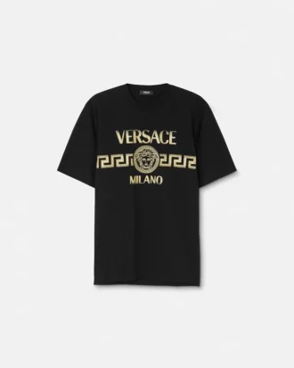Tryckt T-shirt i bomullsjersey med normal passform