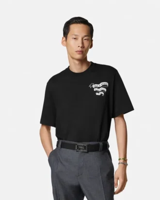 Tryckt T-shirt i bomullsjersey med normal passform