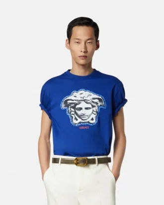 Tryckt T-shirt i bomullsjersey med normal passform