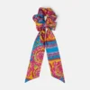 Tryckt twill-scarf-scrunchie för barn Tryckt twill-scarf-scrunchie för barn