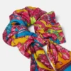 Tryckt twill-scarf-scrunchie för barn Tryckt twill-scarf-scrunchie för barn