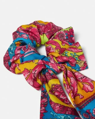 Tryckt twill-scarf-scrunchie för barn Tryckt twill-scarf-scrunchie för barn