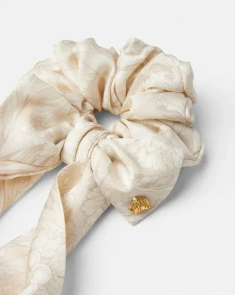 Tryckt twill-scarf-scrunchie för barn Tryckt twill-scarf-scrunchie för barn