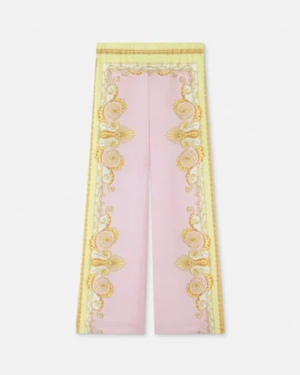 Tryckta byxor i silkes-twill Tryckta byxor i silkes-twill