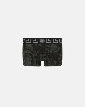 Tryckta jacquard-trunkar i bomullsjersey Tryckta jacquard-trunkar i bomullsjersey