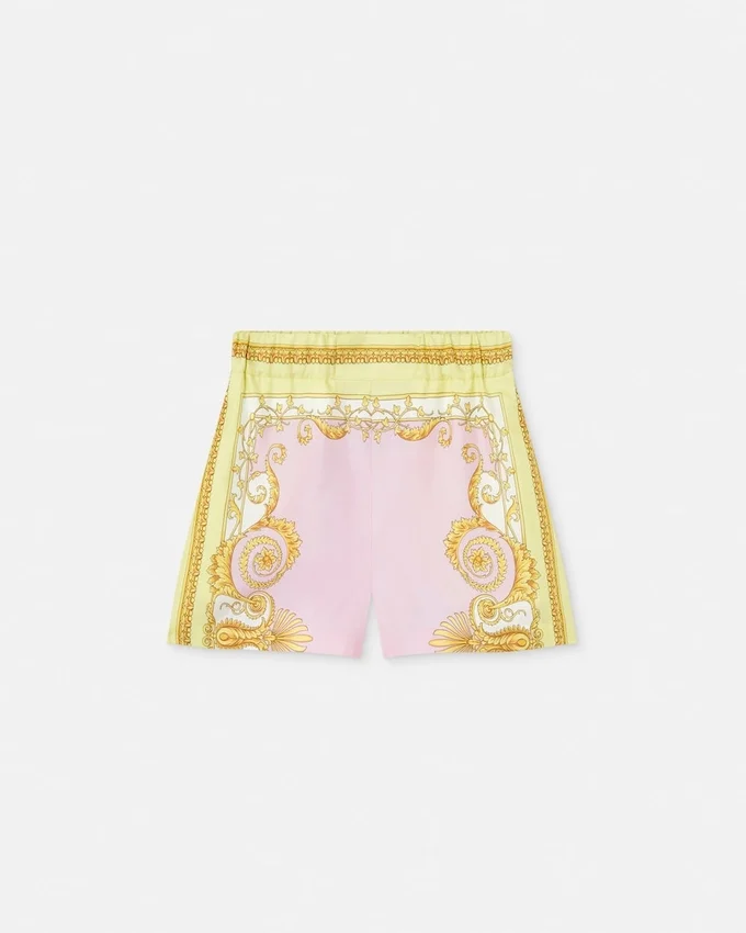 Tryckta shorts i silkes-twill Tryckta shorts i silkes-twill