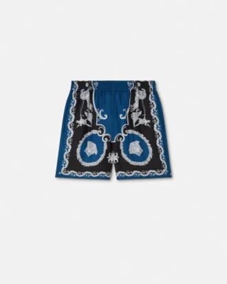 Tryckta smala shorts i silkes twill Tryckta smala shorts i silkes twill