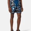 Tryckta smala shorts i silkes twill Tryckta smala shorts i silkes twill