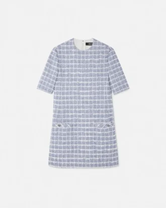 Tweed A-linjeformad miniklänning