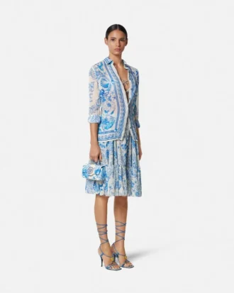 Underwater Barocco Crépe Flowy Midi Skirt Underwater Barocco Crépe Flowy Midi Skirt