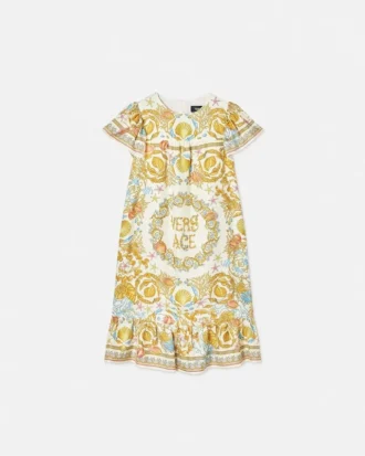 Underwater Barocco Ruffled Silk Kids Dress Underwater Barocco Ruffled Silk Kids Dress