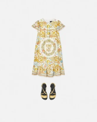 Underwater Barocco Ruffled Silk Kids Dress Underwater Barocco Ruffled Silk Kids Dress