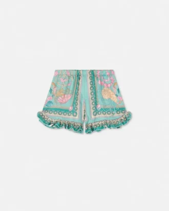 Underwater Barocco Silk-shorts för barn med volanger