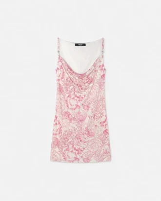 Underwater Barocco Slip Mini Dress