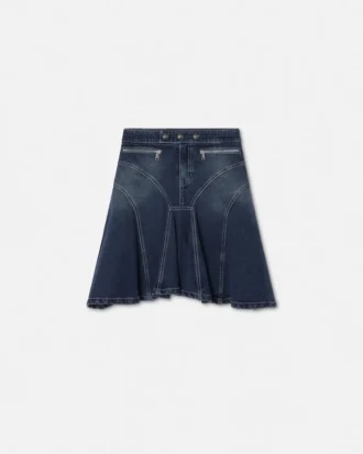 Utställd denimkjol