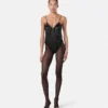 V Allover Jacquard Silk Bodysuit V Allover Jacquard Silk Bodysuit
