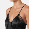 V Allover Jacquard Silk Bodysuit V Allover Jacquard Silk Bodysuit