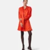 V Allover Jacquard Silk Lavallière Mini Dress V Allover Jacquard Silk Lavallière Mini Dress