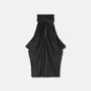 V Allover Jacquard Silk Lavallière Top V Allover Jacquard Silk Lavallière Top