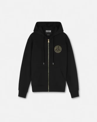 V-Emblem Zip Hoodie