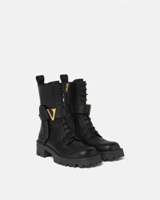 V Läderkängor 45 mm
