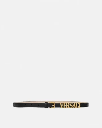 Versace-logotyp läderbälte 1,5 cm