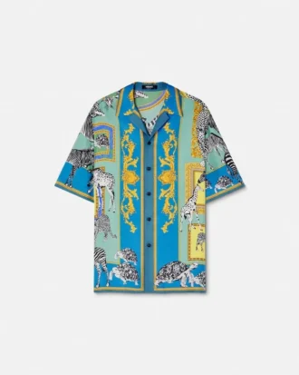 Versace Safari-silkes skjorta