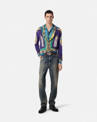 Versace Safari-silkes skjorta