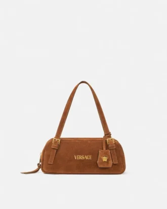 Versace Tag bowlingväska i mocka