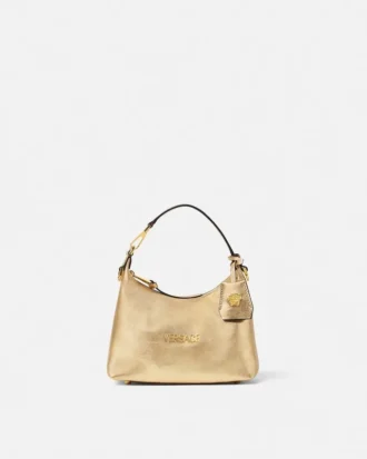 Versace Tag Hobo Metallic Bag