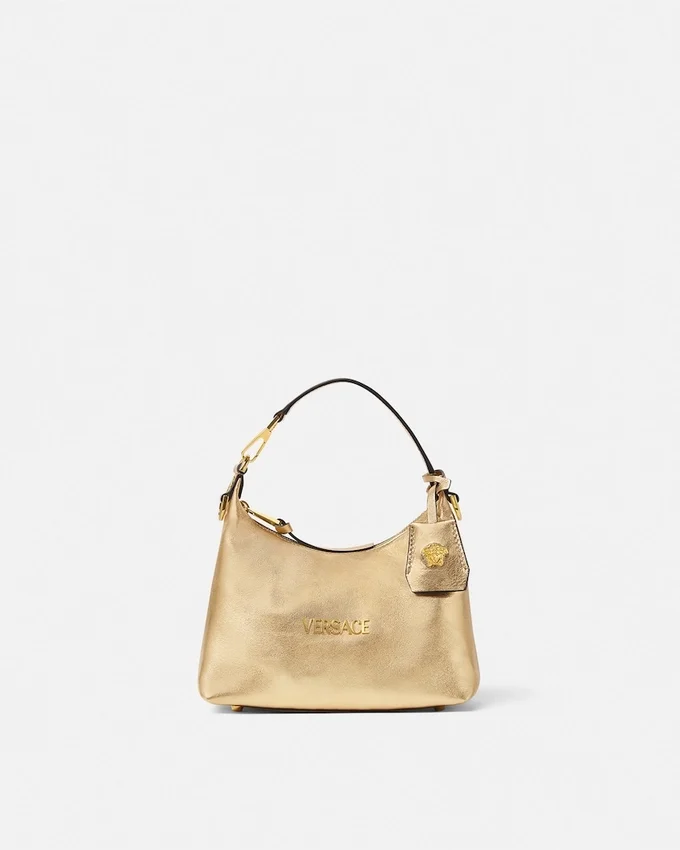 Versace Tag Hobo Metallic Bag Versace Tag Hobo Metallic Bag