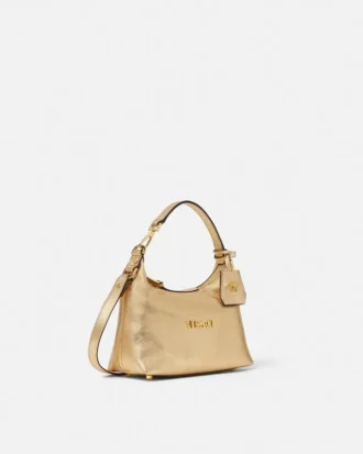 Versace Tag Hobo Metallic Bag