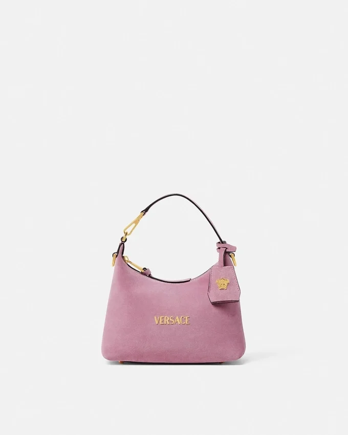 Versace Tag Hobo-väska i mocka Versace Tag Hobo-väska i mocka