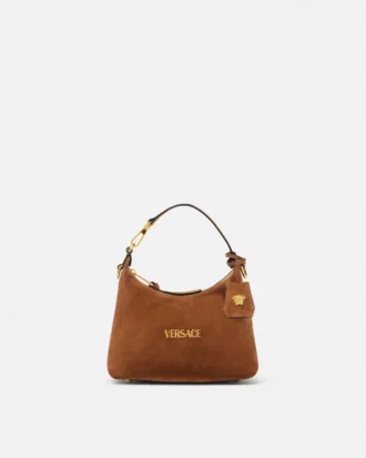 Versace Tag Hobo-väska i mocka