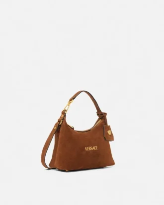 Versace Tag Hobo-väska i mocka