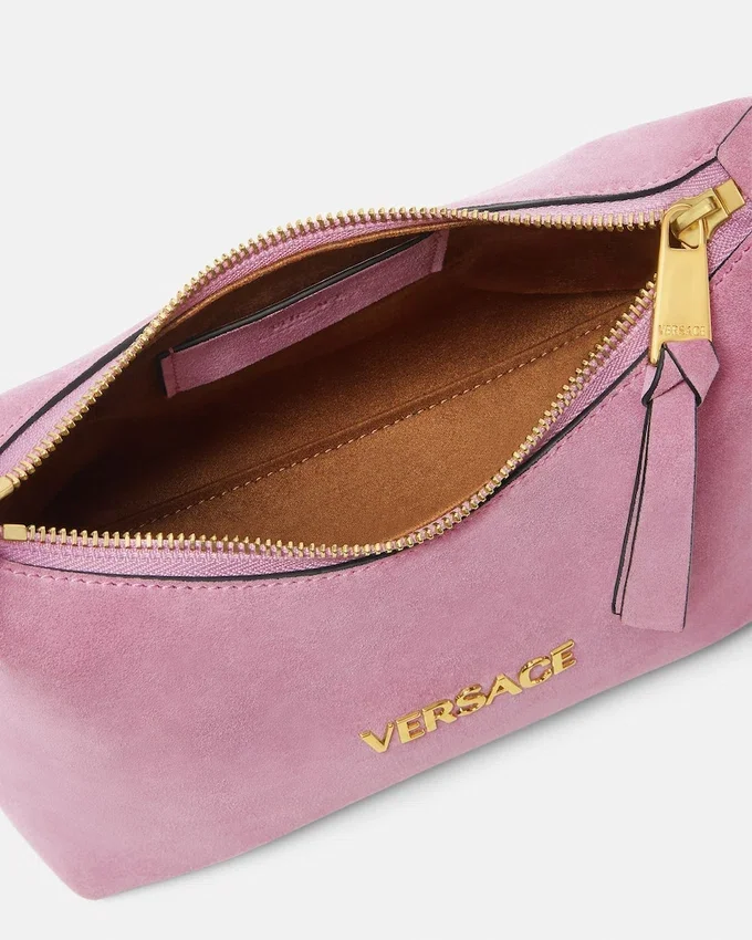Versace Tag Hobo-väska i mocka Versace Tag Hobo-väska i mocka
