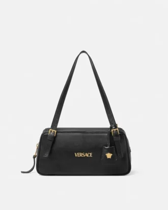 Versace Tag stor nappa bowlingväska Versace Tag stor nappa bowlingväska