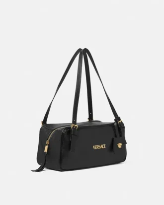 Versace Tag stor nappa bowlingväska Versace Tag stor nappa bowlingväska
